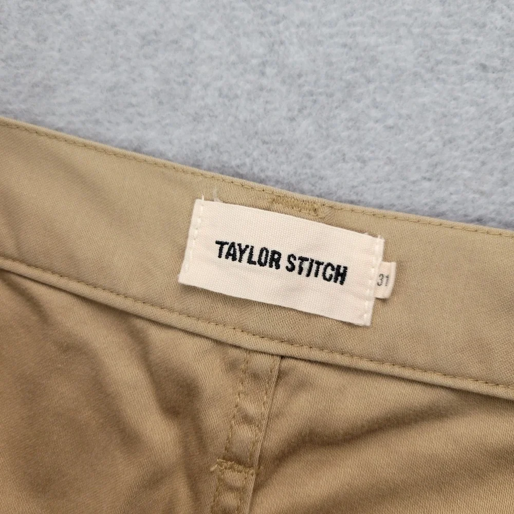 Taylor Stitch Camp Pant Mens 31 Khaki Organic Cotton Slim Workwear Huckberry